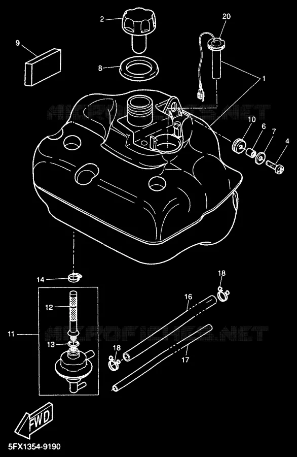 FUEL TANK Yamaha SCOOTER 50 2000 NEXT GENERATION  CW50RS