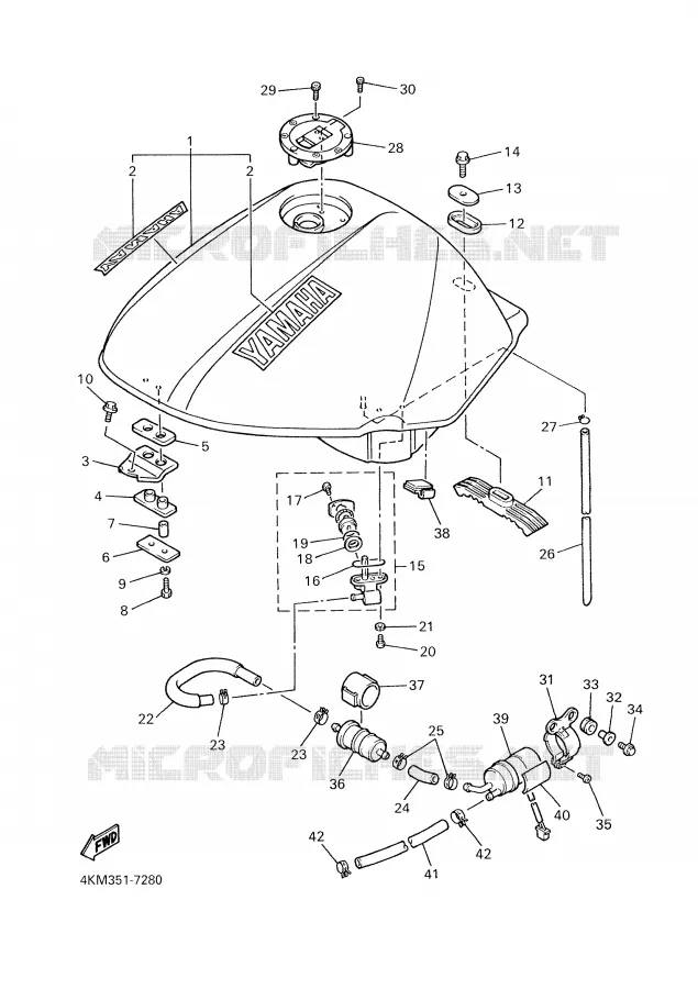 FUEL TANK Yamaha MOTO 900 2000 DIVERSION  XJ900S
