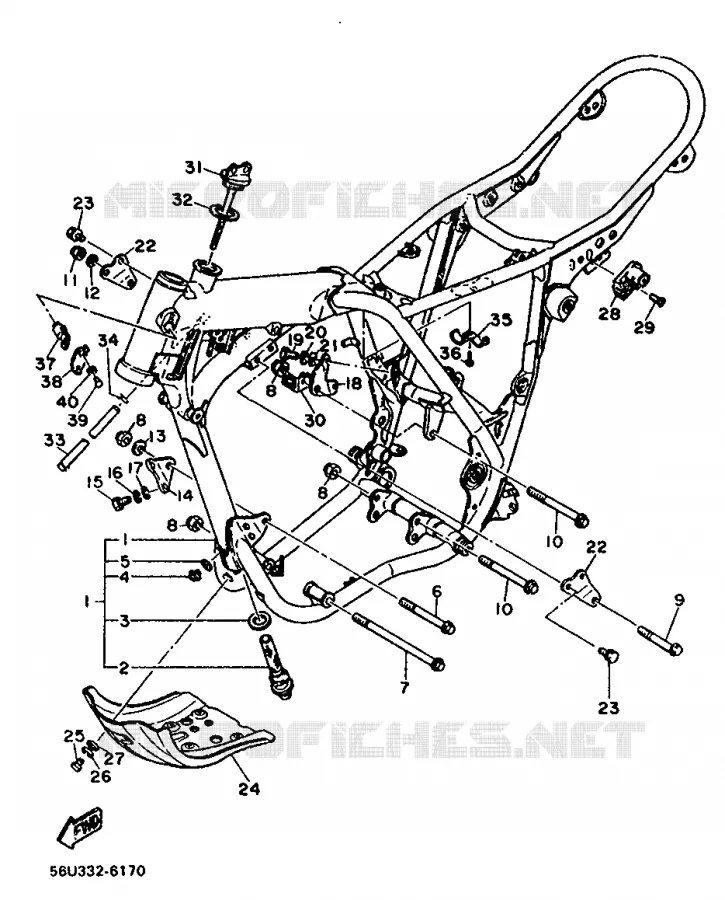 FRAME Yamaha MOTO 500 1988 XT  XT500