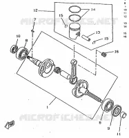 CRANKSHAFT / PISTON for Yamaha BOOSTER TRACK 1998