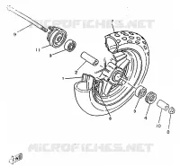 FRONT WHEEL for Yamaha BOOSTER TRACK 1998