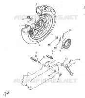 REAR WHEEL for Yamaha BOOSTER TRACK 1998