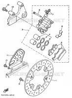 REAR BRAKE CALIPER for Yamaha XTZ750 1989