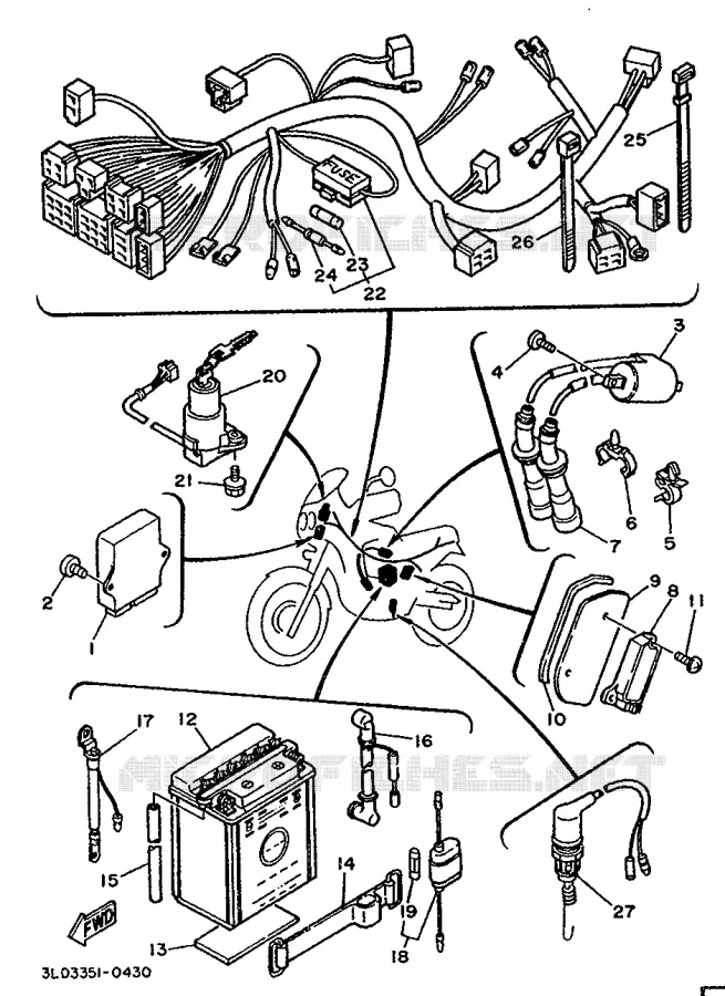 ELECTRICAL 1 Yamaha MOTO 750 1990 SUPERTENERE  XTZ750