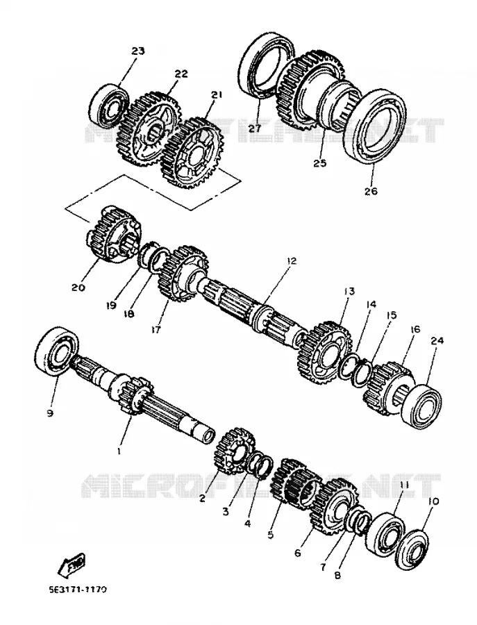 TRANSMISSION Yamaha MOTO 1100 1989 VIRAGO  XV1100