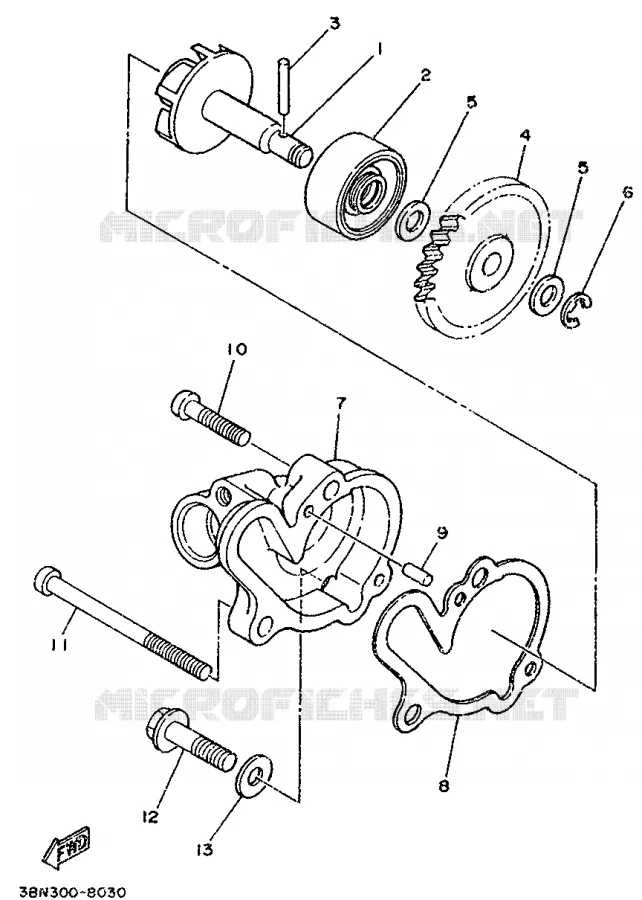 WATERPUMP Yamaha MOTO 125 1989 DTE  DT125E