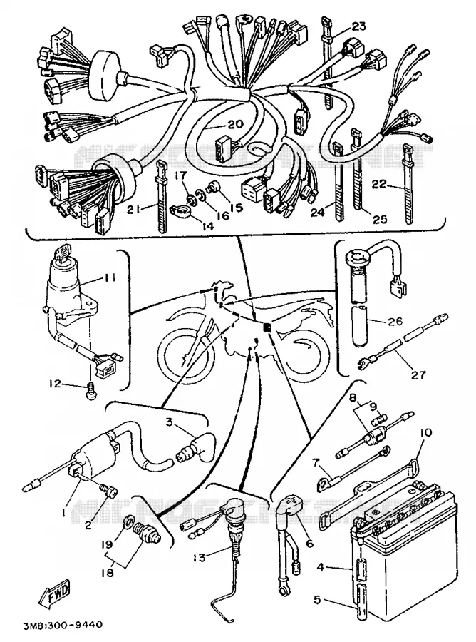 ELECTRICAL 1 Yamaha MOTO 125 1989 DTE  DT125E