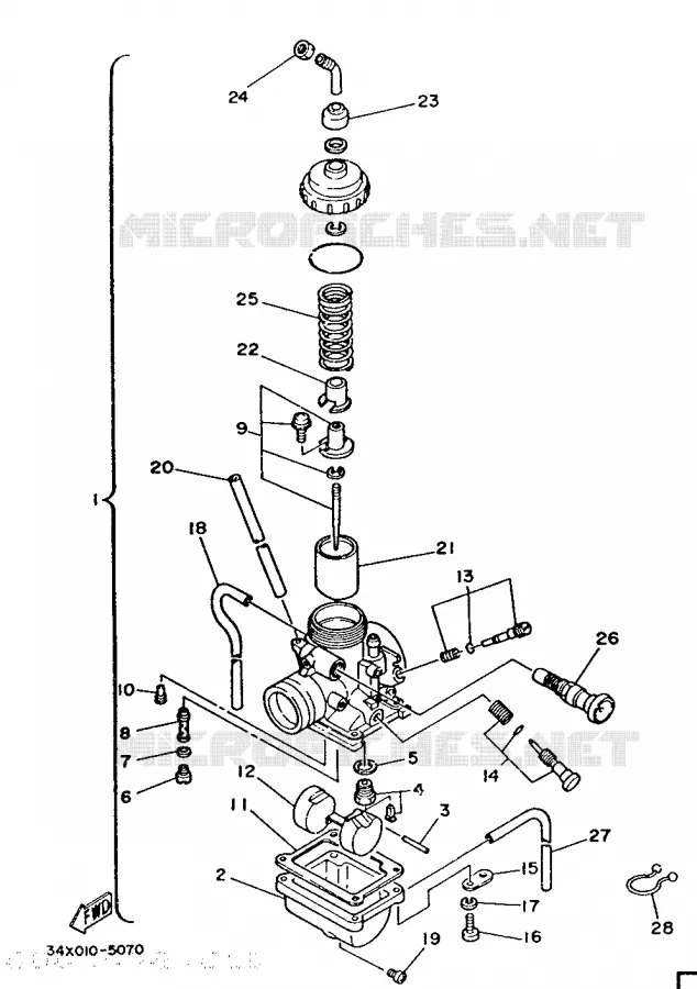 CARBURETOR Yamaha MOTO 125 1987 DTLC  DT125LC