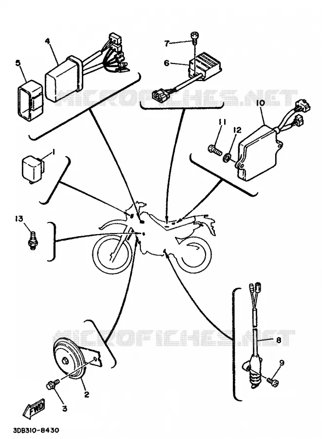 ELECTRICAL 2 Yamaha MOTO 125 1988 DTR  DT125R