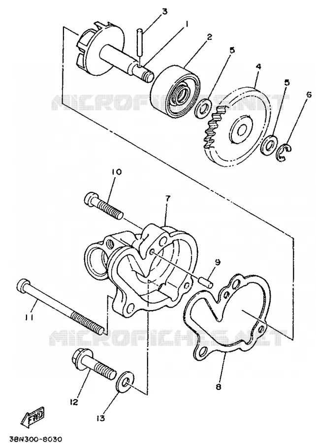 WATERPUMP Yamaha MOTO 125 1990 DTR  DT125R