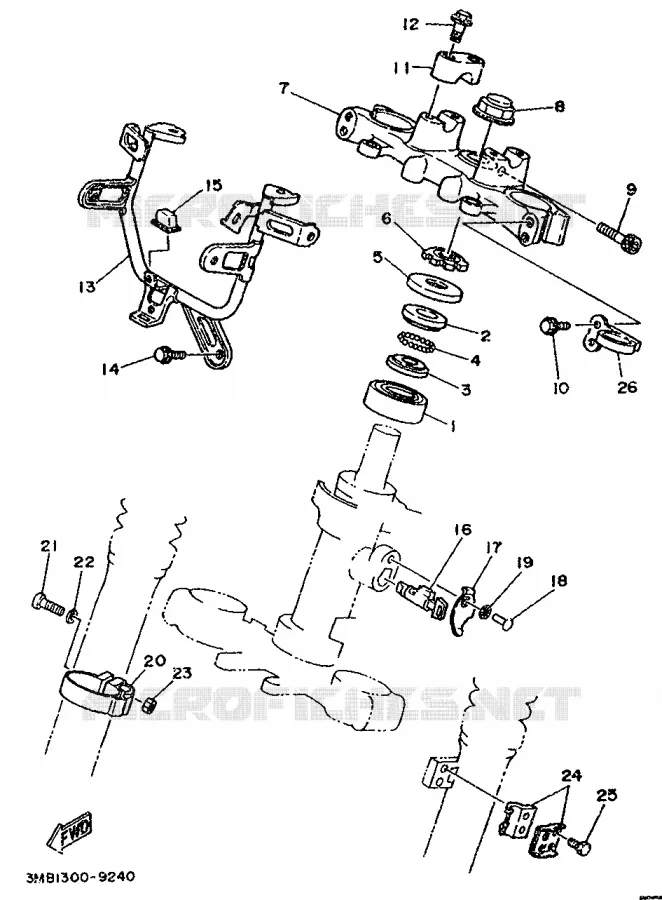 STEERING Yamaha MOTO 125 1991 DTR  DT125R