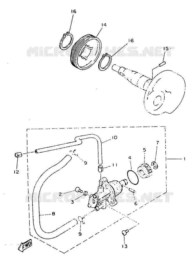 OIL PUMP Yamaha SCOOTER 50 1998 YN  YN50