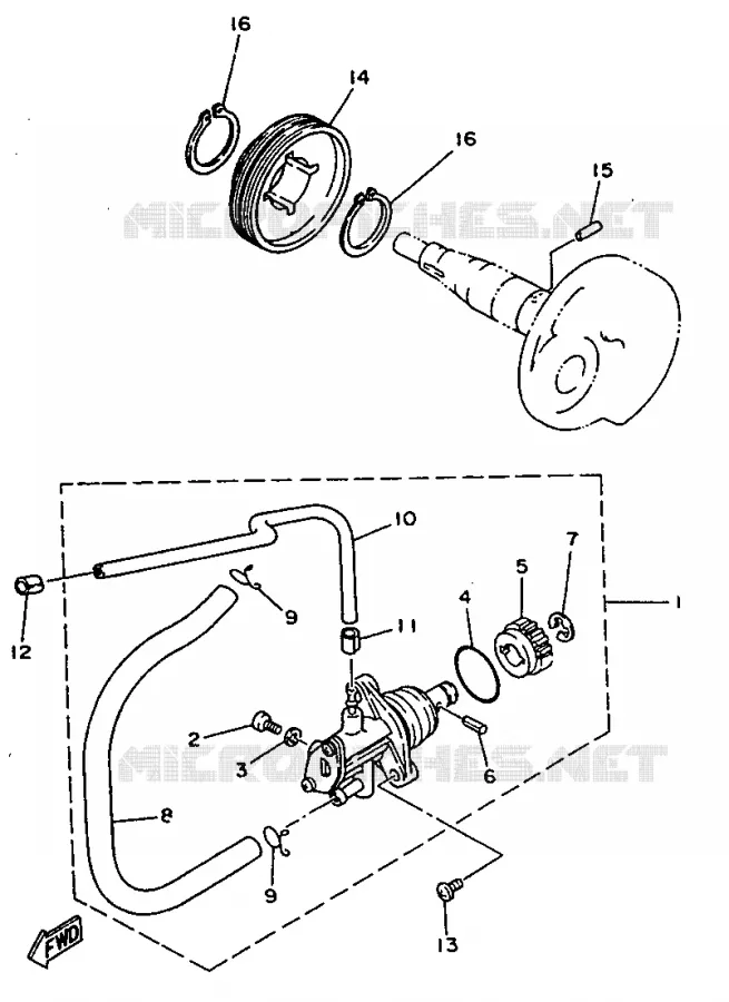 OIL PUMP Yamaha SCOOTER 50 1997 NEOS  YN50R