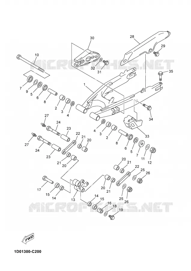 SWINGARM Yamaha MOTO 125 2006 DTRE  DT125RE