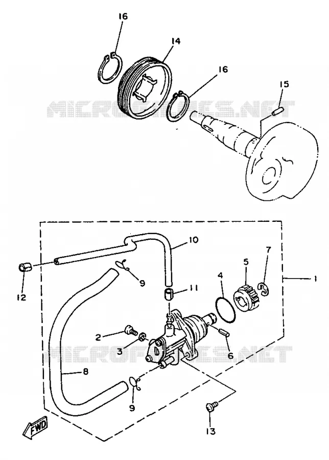 OIL PUMP Yamaha SCOOTER 50 1997 NEOS  YN50R
