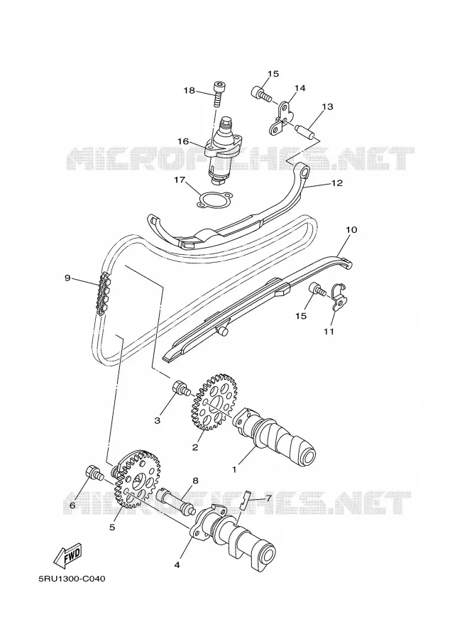 CAMSHAFT / TIMING CHAIN Yamaha SCOOTER 400 2008 MAJESTY ABS  YP400A MAJESTY400A