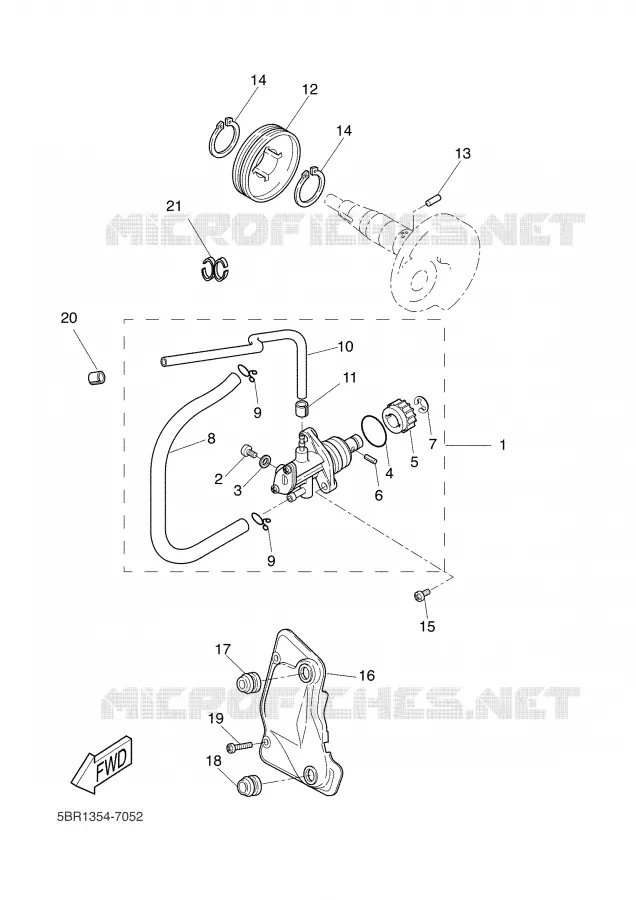 OIL PUMP Yamaha SCOOTER 50 2002 AEROX  YQ50 AEROX