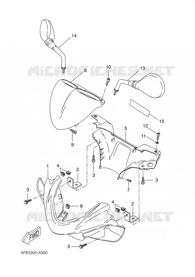 COVER 1 Yamaha SCOOTER 50 2002 AEROX  YQ50 AEROX