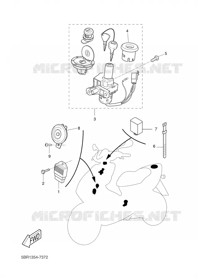 ELECTRICAL 1 Yamaha SCOOTER 50 2005 AEROX  YQ50L
