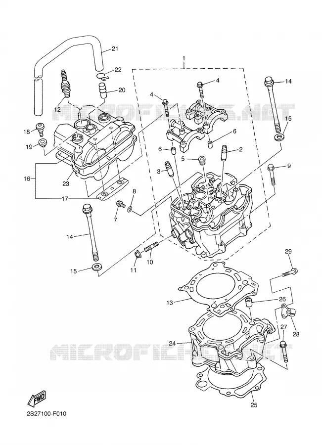 CYLINDER Yamaha MOTO 450 2007 YZF  YZ450F